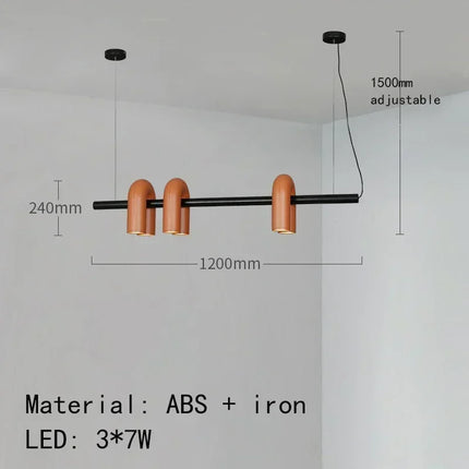 Suspension Lustre U en Fer avec Lumière LED Réglable pour Salon et Cuisine