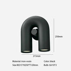2 Lumières-Noir / 110-260V / Lumière chaude 3000K