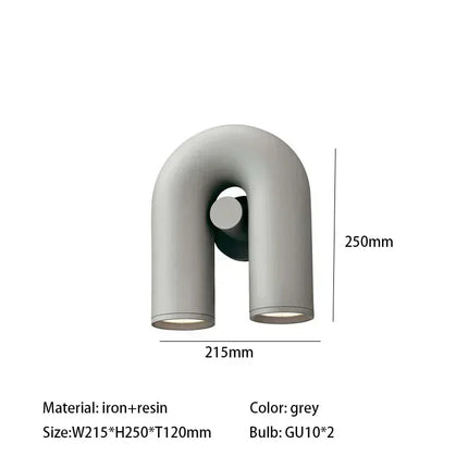 Suspension Lustre U en Fer avec Lumière LED Réglable pour Salon et Cuisine