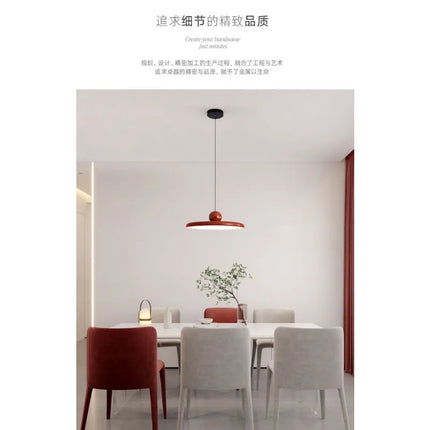 Suspension soucoupe volante crème française en métal, luminaire moderne pour salle à manger et cuisine