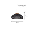 60x30cm noir / Aucun ampoule