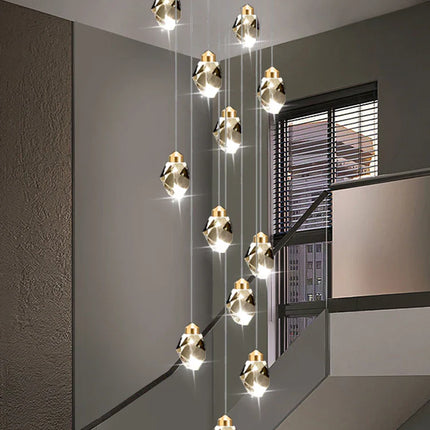 Suspension Plafonnier Nordique en Métal, Lumière LED Ambiance Chaleureuse