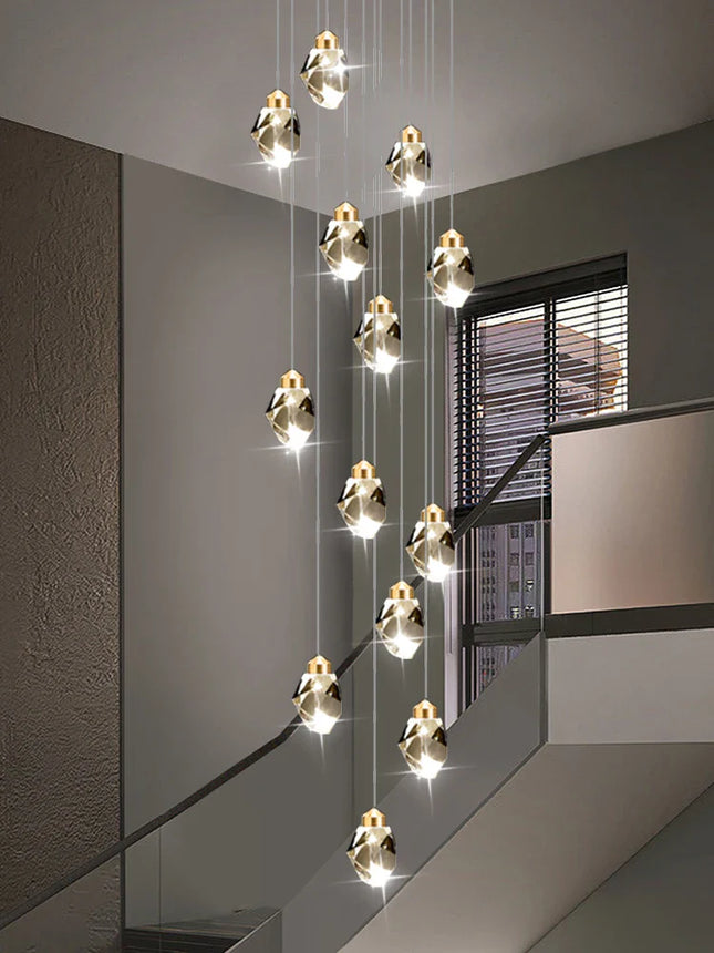 Suspension Plafonnier Nordique en Métal, Lumière LED Ambiance Chaleureuse