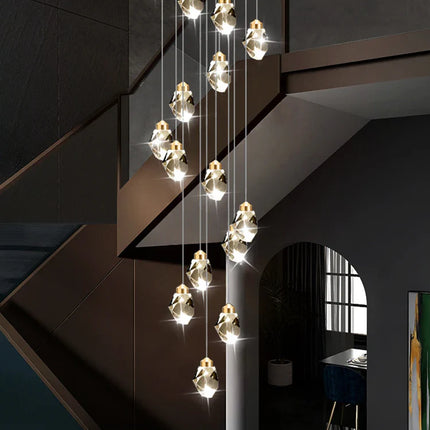 Suspension Plafonnier Nordique en Métal, Lumière LED Ambiance Chaleureuse