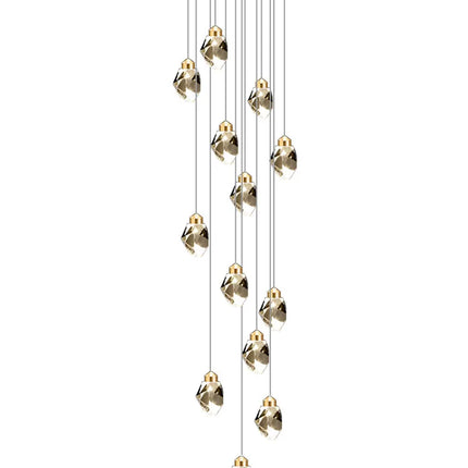 Suspension Plafonnier Nordique en Métal, Lumière LED Ambiance Chaleureuse