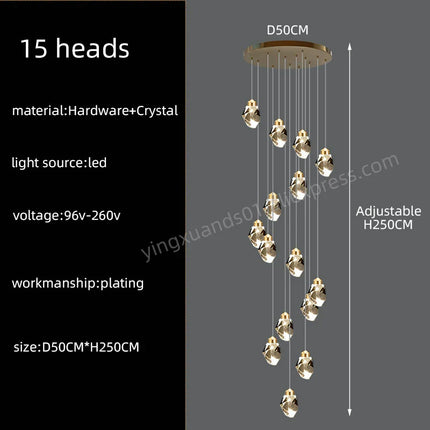 Suspension Plafonnier Nordique en Métal, Lumière LED Ambiance Chaleureuse