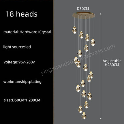 Suspension Plafonnier Nordique en Métal, Lumière LED Ambiance Chaleureuse