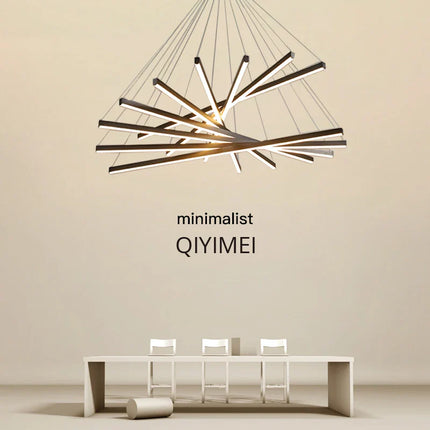 Suspension LED Moderne en Aluminium pour Escalier et Salon, Lumière Chaleureuse