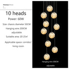 10 Tête(s) / Noir Lampe Corps / Gris Fumé|Lumière Blanche 5500K