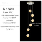 6 Tête(s) / Noir Lampe Corps / Gris Fumé|Lumière Blanche 5500K