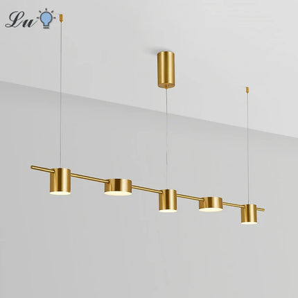 Suspension LED design moderne en aluminium, lumière chaude pour salon et salle à manger