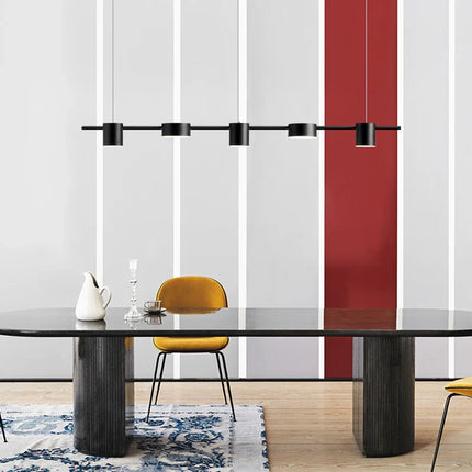 Suspension LED design moderne en aluminium, lumière chaude pour salon et salle à manger