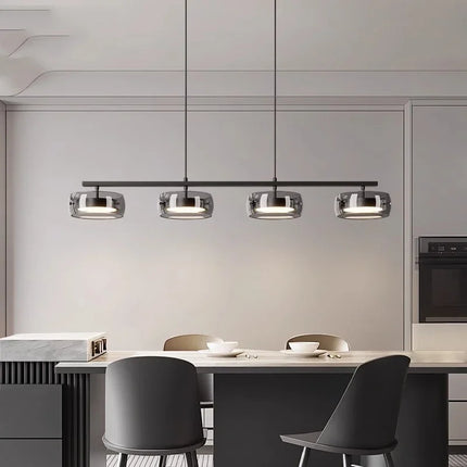 Suspension minimaliste en verre et métal pour salle à manger et cuisine