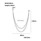 80 120cm / Marron leather belt / Or -|Dimmable