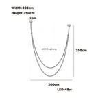 200 350cm / Marron leather belt / Or -|Lumière Naturellle