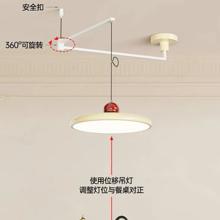 Suspension à bras oscillant en acier inoxydable, lumière à spectre complet, protection des yeux
