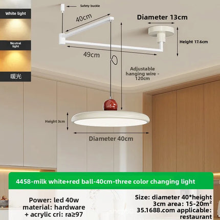 Suspension à bras oscillant en acier inoxydable, lumière à spectre complet, protection des yeux