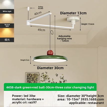 Suspension à bras oscillant en acier inoxydable, lumière à spectre complet, protection des yeux