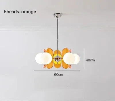 Suspension lustre rétro en verre brillant, lumière chaude pour intérieur