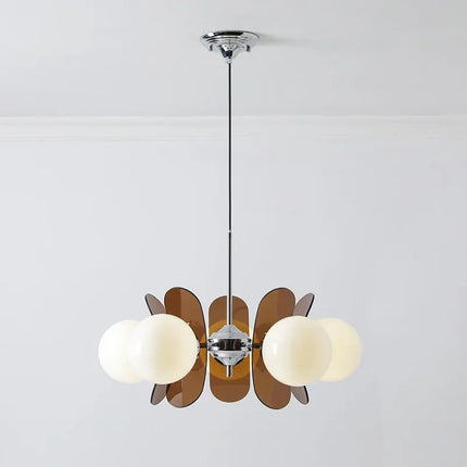 Suspension Médiévale Rétro en Métal Chrome Poli, Lumière Chaleureuse pour Salle à Manger et Salon