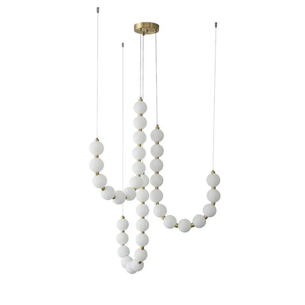 Suspension lampe perle haricot LED moderne en acrylique pour salon et escalier