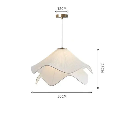 Suspension lustre tissu fleurs nordiques LED pour ambiance cosy intérieure