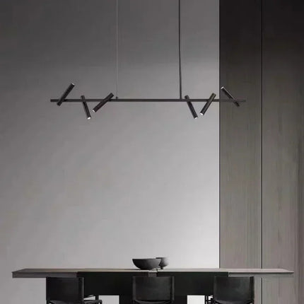 Suspension LED minimaliste en métal, hauteur réglable, ambiance chaleureuse