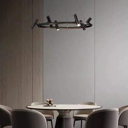 Suspension LED minimaliste en métal, hauteur réglable, ambiance chaleureuse