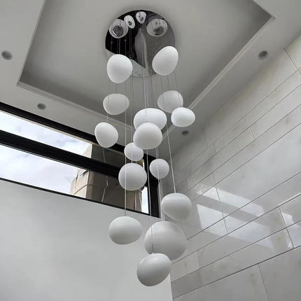 Suspension LED moderne en alliage pour escalier et salon, lumière chaude ou froide ajustable