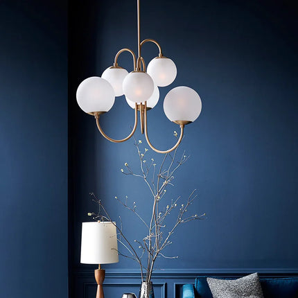 Suspension LED ronde en métal, design nordique moderne, lumière chaleureuse élégante