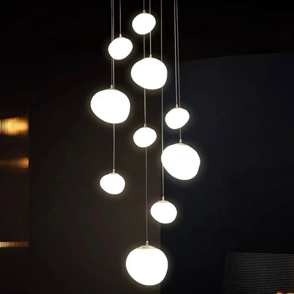 Suspension moderne en acrylique pour salon et salle à manger avec lumière réglable