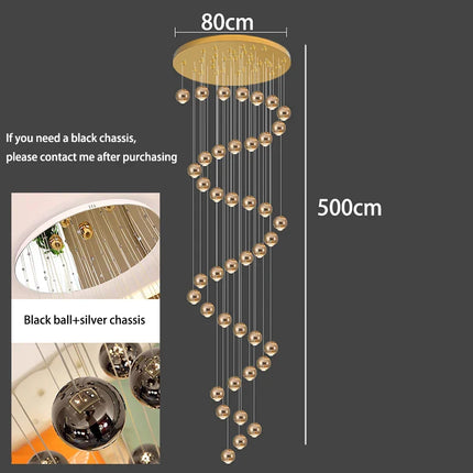 Suspension LED moderne en alliage pour escalier et salon, lumière chaude réglable