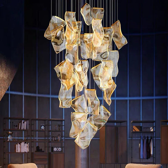 Suspension LED moderne en acrylique, éclairage d’intérieur cosy pour salon et escaliers