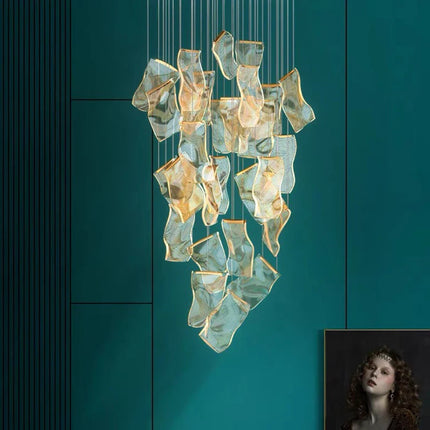 Suspension LED moderne en acrylique, éclairage d’intérieur cosy pour salon et escaliers