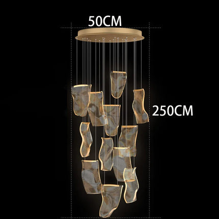 Suspension LED moderne en acrylique, éclairage d’intérieur cosy pour salon et escaliers