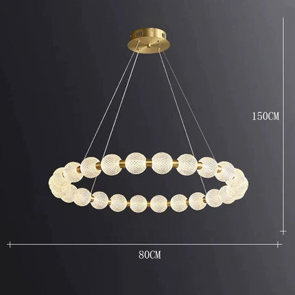 Suspension Anneau LED Moderne en Métal pour Salon et Salle à Manger