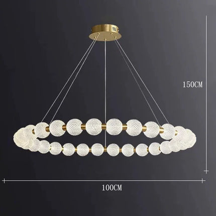 Suspension Anneau LED Moderne en Métal pour Salon et Salle à Manger