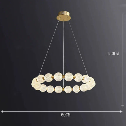Suspension Anneau LED Moderne en Métal pour Salon et Salle à Manger