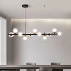 11Lumières-L100xH124cm / Barre Or / Blanc Lait