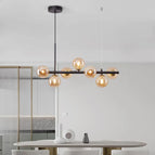 7 Lumières-L65xH124cm / Noir Lumière pole / Gris Fumé