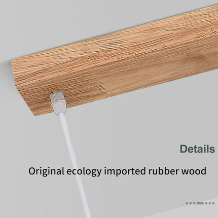 Suspension 3D en bois nordique pour restaurant et bar, lumière LED chaleureuse
