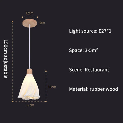 Suspension 3D en bois nordique pour restaurant et bar, lumière LED chaleureuse