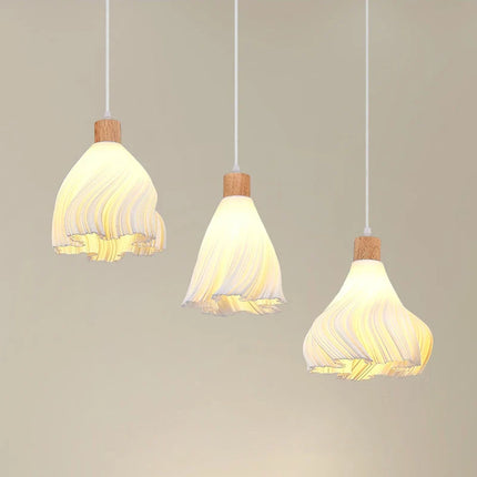 Suspension en bois design nordique 3D pour salle à manger et bar