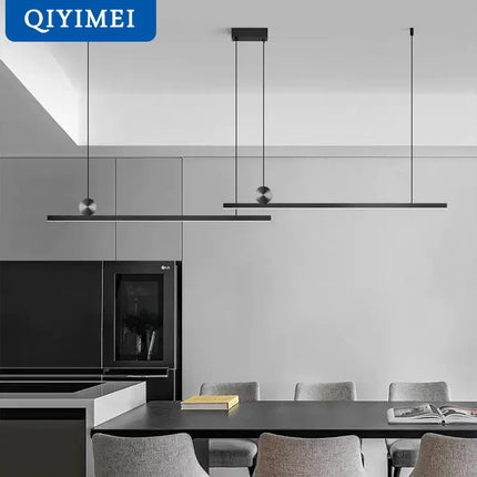 Suspension LED Minimaliste Moderne en Métal, Luminaire Suspendu pour Table et Bar