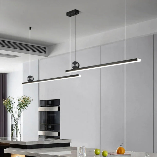 Suspension LED Minimaliste Moderne en Métal, Luminaire Suspendu pour Table et Bar