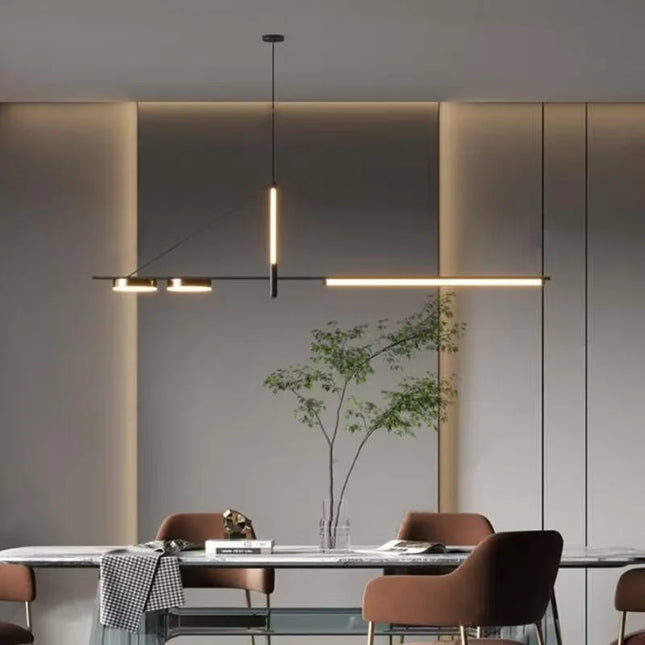 Suspension minimaliste en aluminium, lumière moderne pour bar et restaurant