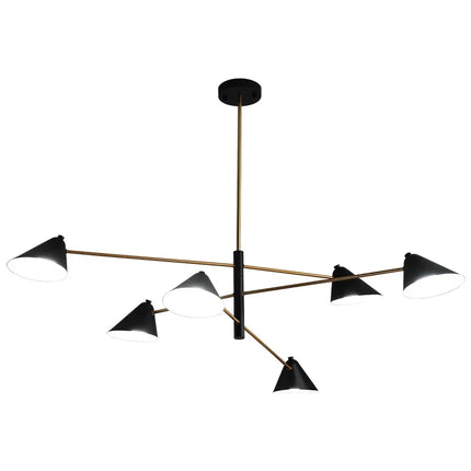 Suspension Lustre LED Moderne Noir en Aluminium pour Salon et Salle à Manger