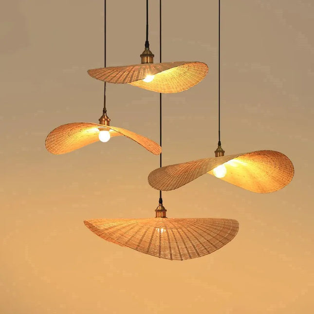 Suspension vintage en osier naturel tressé - E27 - 5-10 m² - PORTOFINO