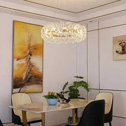 Suspension LED en cristal nordique moderne G9 pour intérieur élégant