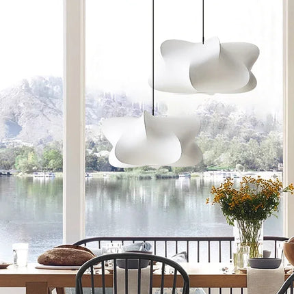 Suspension Plafonnier Japonais en Soie LED, Ambiance Chaleureuse pour Salon, Bar ou Boutique